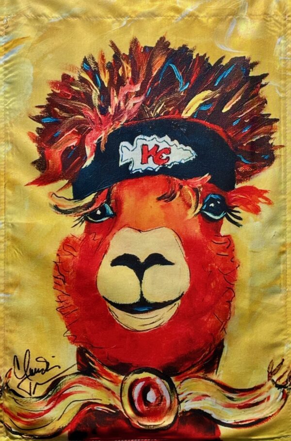 Mahomes Alpaca Garden Flag