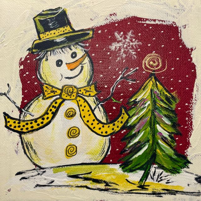 Snowman with Tree 1